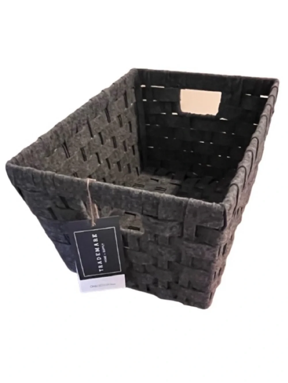 🆕-One Design Home -Versatile Woven Gray Storage Basket.